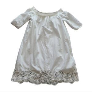 NEW Cotton Lace Mini Dress - White